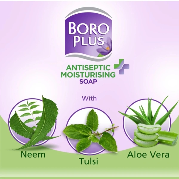 Boro Plus Antiseptic+Moisturising Soap Neem, Tulsi & Aloe Vera - 6×125g