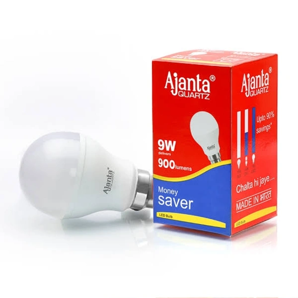 Ajanta Quartz Led Bulb 9W - 1 Year Exchange Warranty