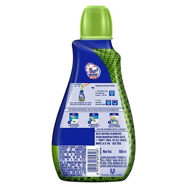 SURF Surf Excel Top Load Matic Liquid : 500 ml - 500 ML