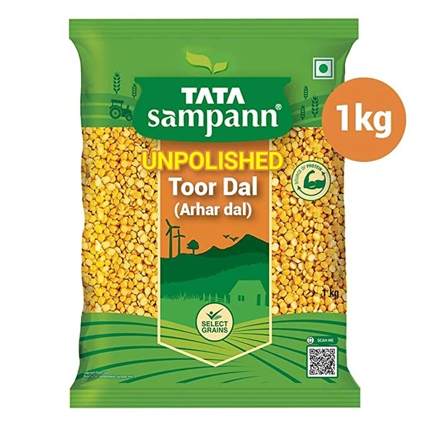 Tata Sampann Toor Dal (కంది పప్పు): 1 kg - 1 kg