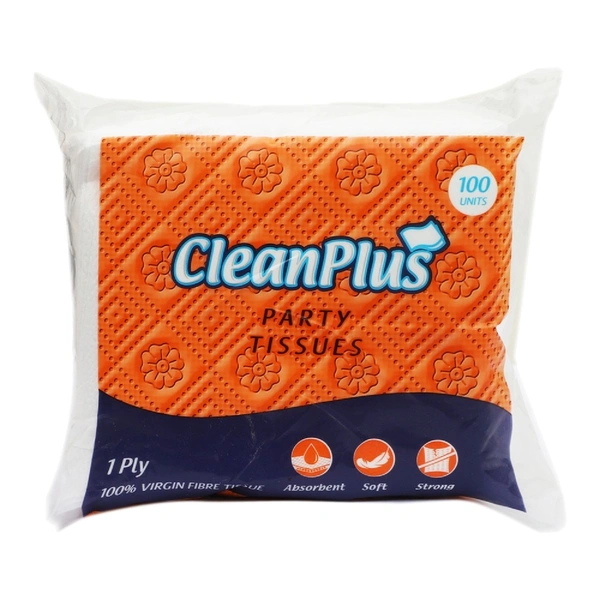 CleanPlus Party Tissues : 100 Units - 1 PACK (100 UNITS)