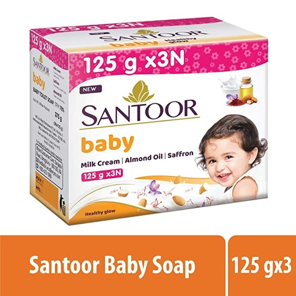 Santoor Healthy Glow Baby Soap : 3x125 gms
