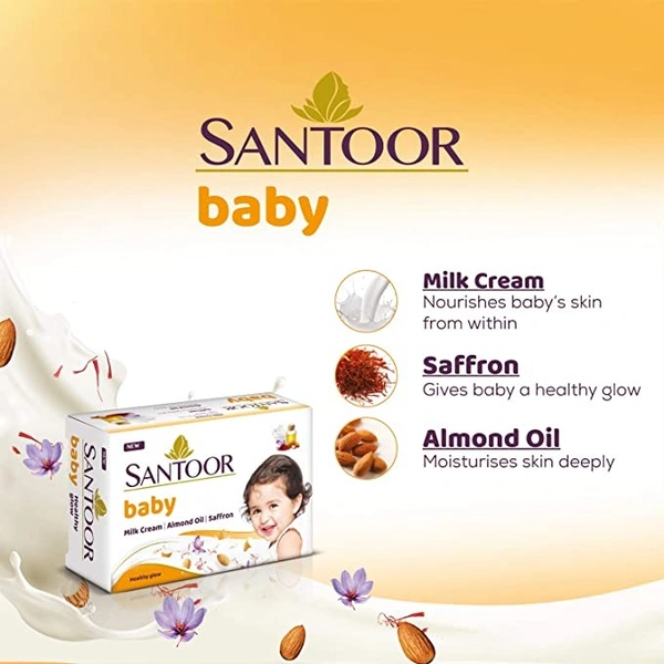 Santoor Healthy Glow Baby Soap : 3x125 gms