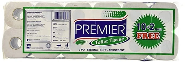 PREMIER Premier Toilet 2 Ply Tissue Roll : 10 Units - 10 UNITS