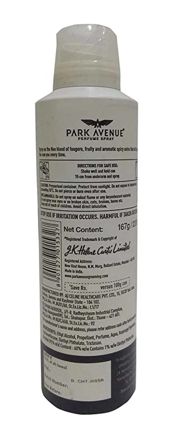 PARK AVENUE Park Avenue Neo Perfume Spray Deo : 220 ml