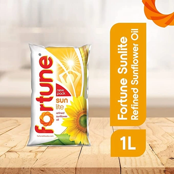 Fortune Sunlite Refined Sunflower Oil : 1 Litre - 1 LITRE