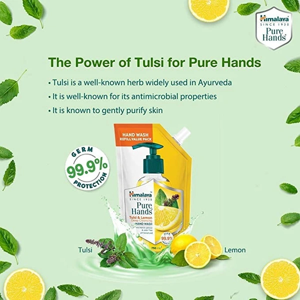 Himalaya Pure Hands Deep Cleansing Tulsi & Lemon Refill : 750 ml - 750 ML