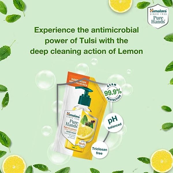Himalaya Pure Hands Deep Cleansing Tulsi & Lemon Refill : 750 ml - 750 ML
