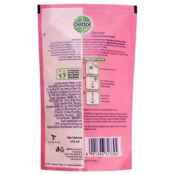 Dettol Liquid Handwash Refill - Skin Care : 175 ml - 175 ML