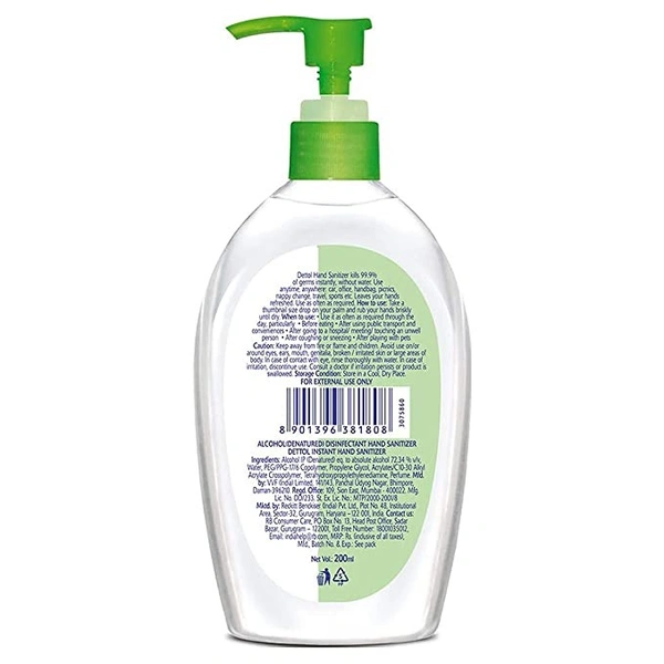 Dettol Hand Sanitizer : 200 ml - 200 ML
