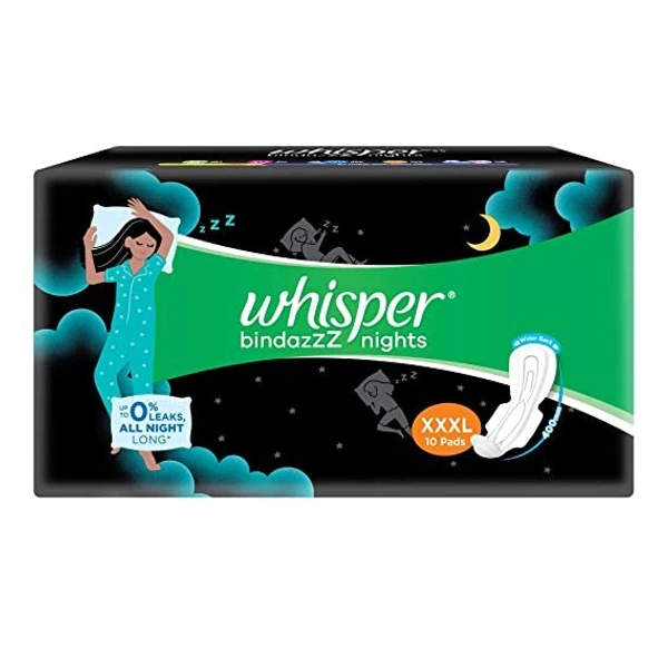 Whisper Nights XXXL Pads : 10 U - XXXL, 10 count