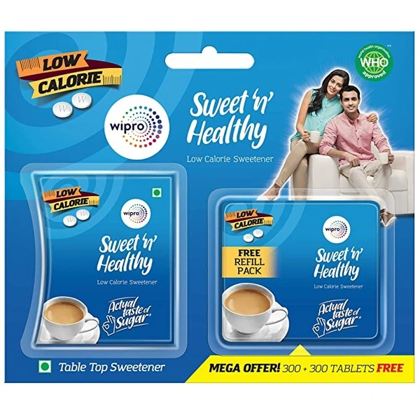 Wipro Sweet N Healthy Sucralose Sweetener : 300 Tablets - 300 Tablets