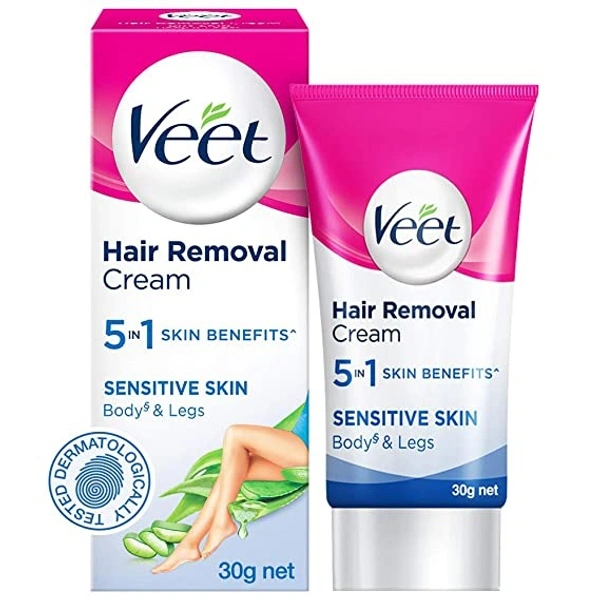 Veet Hair Removal Cream - Sensitive Skin : 30 gms - 30 GMS, Sensitive Skin