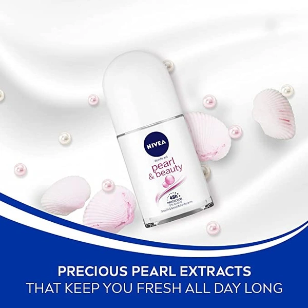 Nivea Pearl & Beauty Roll-On Deodorant : 50 ml - 50 ML