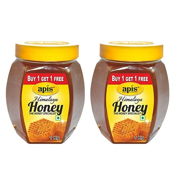 Apis Himalaya Honey, 1kg (Buy 1 Get 1 Free) - 2 KGS