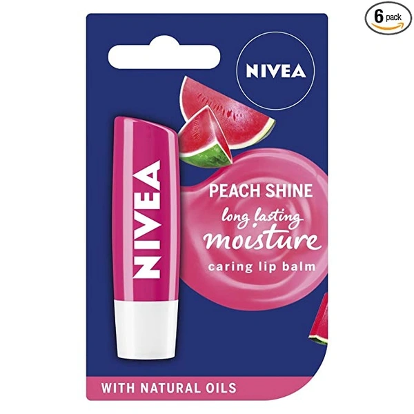 Nivea Lip Care Watermelon Fruity Shine : 4.8 gms - 4.8 GMS, PACK OF 1, WATERMELON