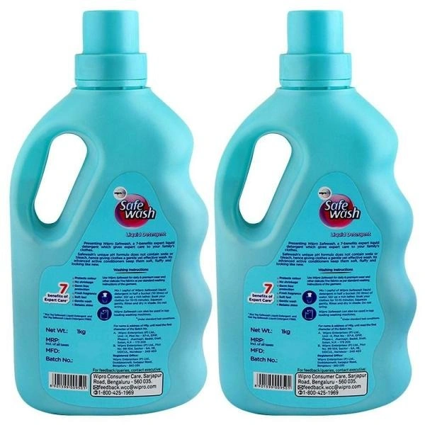 Wipro Safewash Liquid Detergent : 1 kg - 1 LITRE