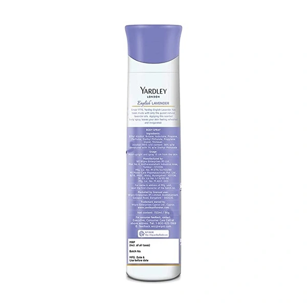 Yardley English Lavender Body Spray : 150 ml - 150 ML