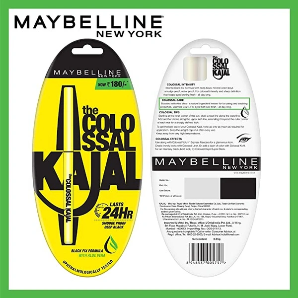 Maybelline Colossal Kajal Black : 0.35 gms - 0.35 gms