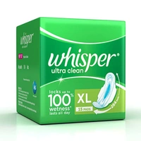 Whisper Ultra Clean XL+ Wings Pads : 15 U - XL, 15 units