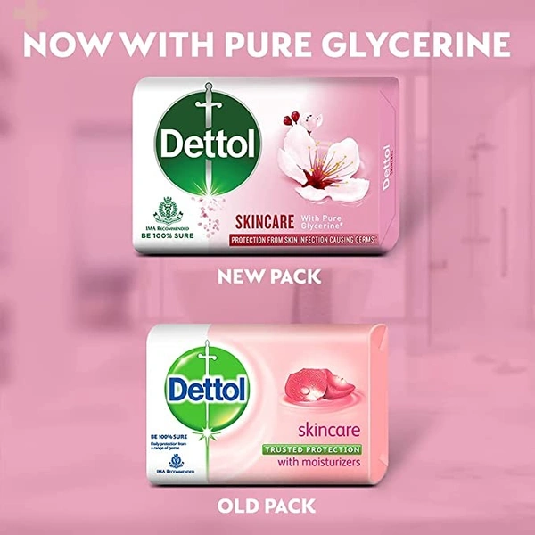 Dettol Skincare Soap : 4x75 gms +12g extra - 4*75 +12g Gms