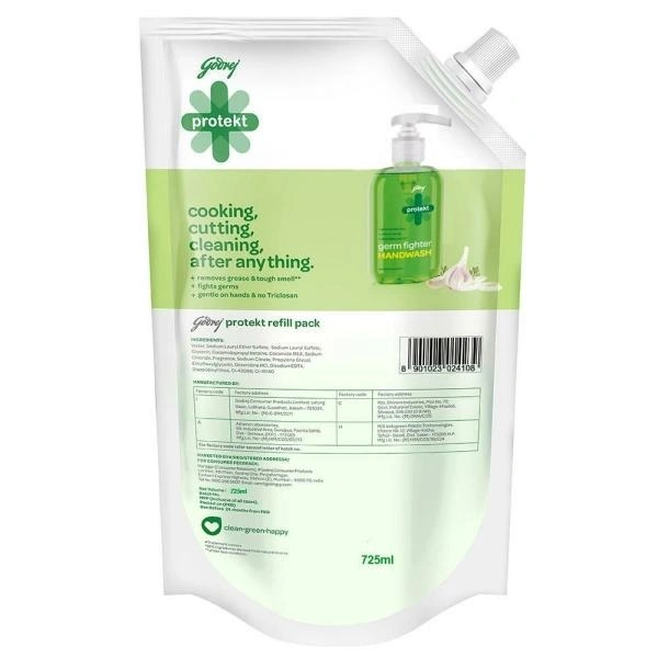 Godrej Liquid Germ Fighter Lime & Eucalyptus Handwash : 725 ml - 725 ML
