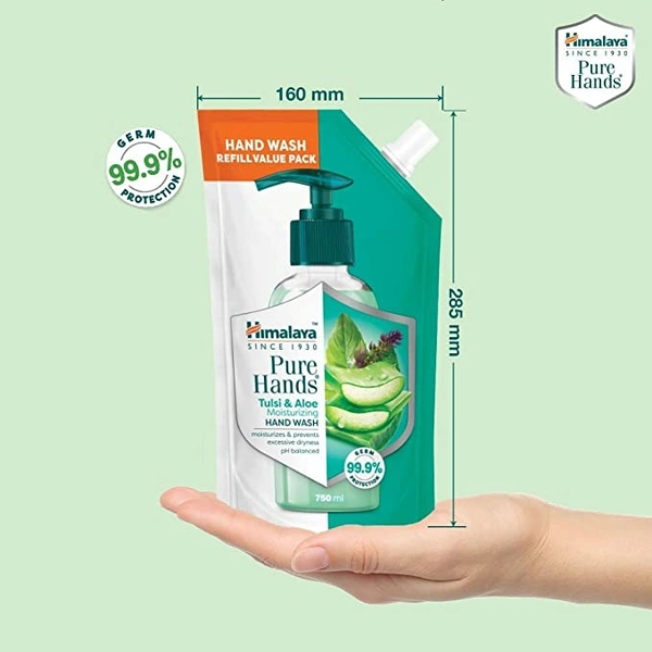 Himalaya Pure Hands Tulsi & Aloe Hand Wash Refill : 750 ml - 750 ml
