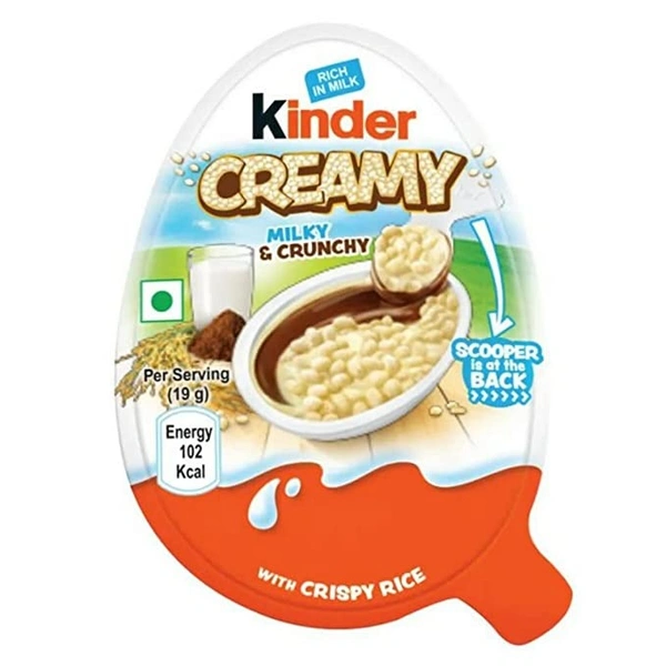 Kinder Creamy Milky & Crunchy : 19 gms - 19 Gms