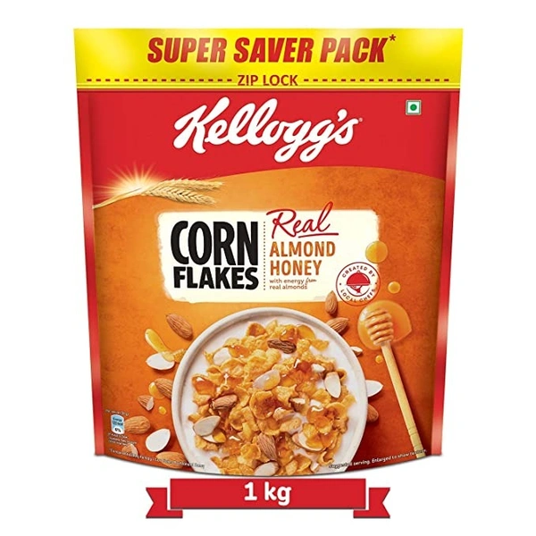 Kellogg's Corn Flakes with Real Almond & Honey : 1 kg - 1 kg