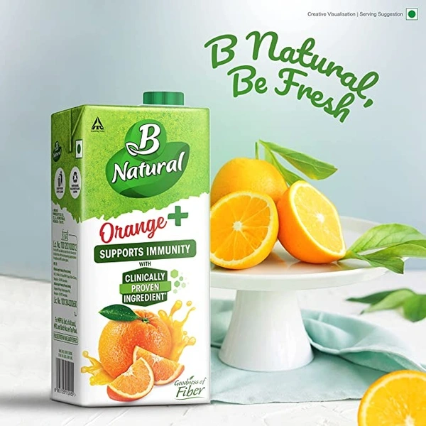 B NATURAL B Natural Orange Fruit Beverage : 1 Litre - 1 LITRE