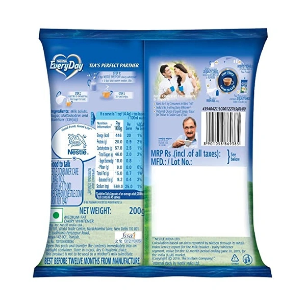 Nestle Everyday Dairy Whitener : 200 gms - 200 GMS