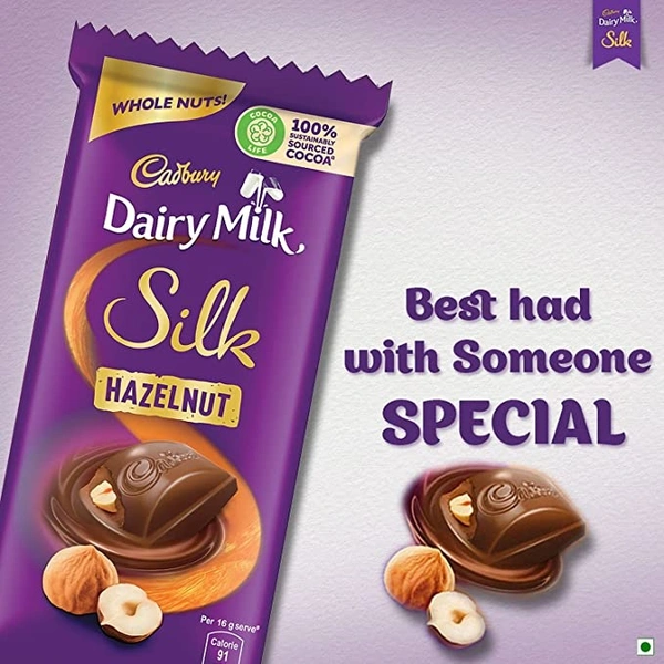 Cadbury Dairy Milk Silk Hazelnut Chocolate : 58 gms - 58 Gms