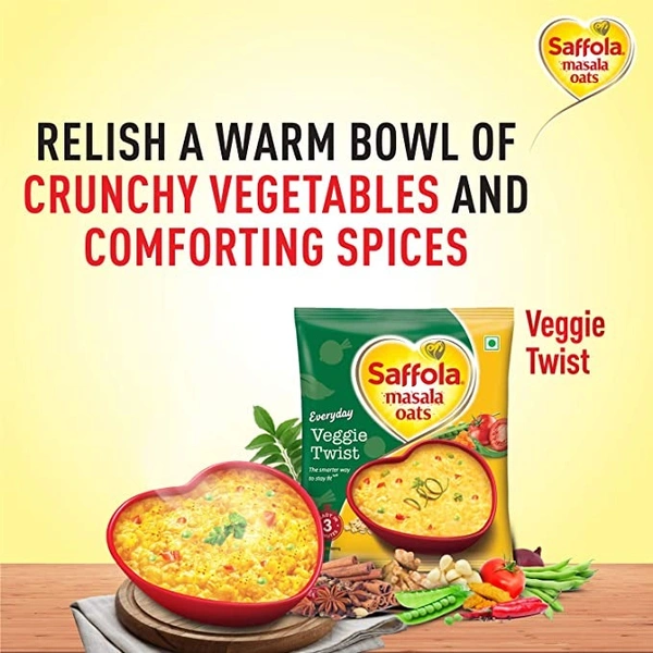 Saffola Masala Oats Veggie Twist : 500 gms - 500 gms