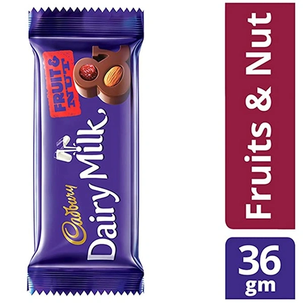 Cadbury Dairy Milk Fruit & Nut Chocolate : 36 gms - 36 Gms