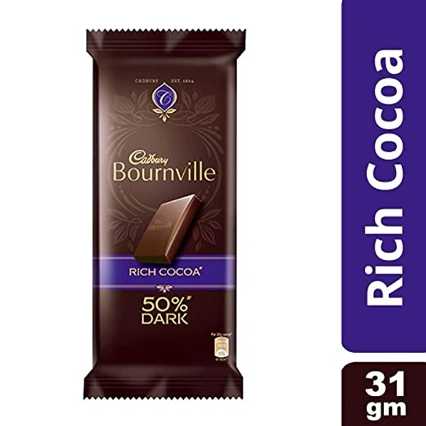 Cadbury Bournville Rich Cocoa Chocolate : 31 gms - 31 Gms