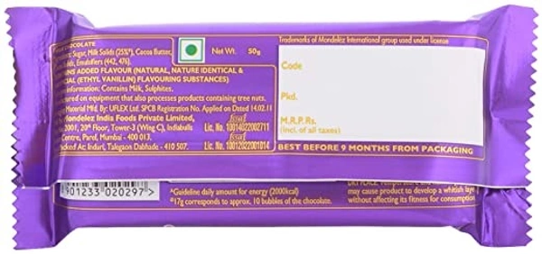 Cadbury Dairy Milk Silk Bubbly Chocolate : 50 gms - 50 Gms