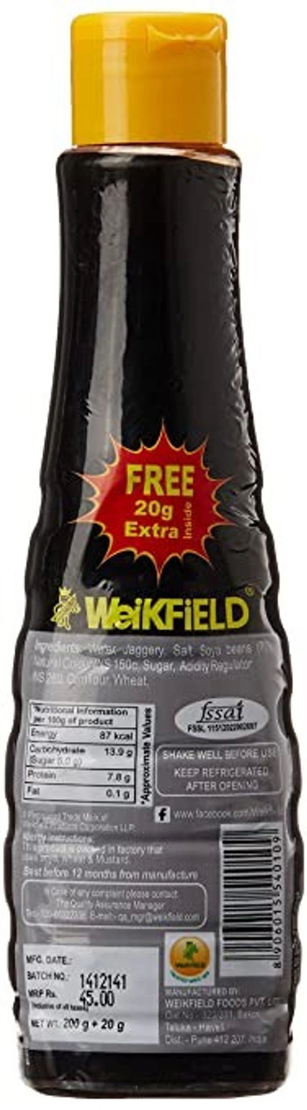 Weikfield Soya Sauce : 200 gms - 200 GMS