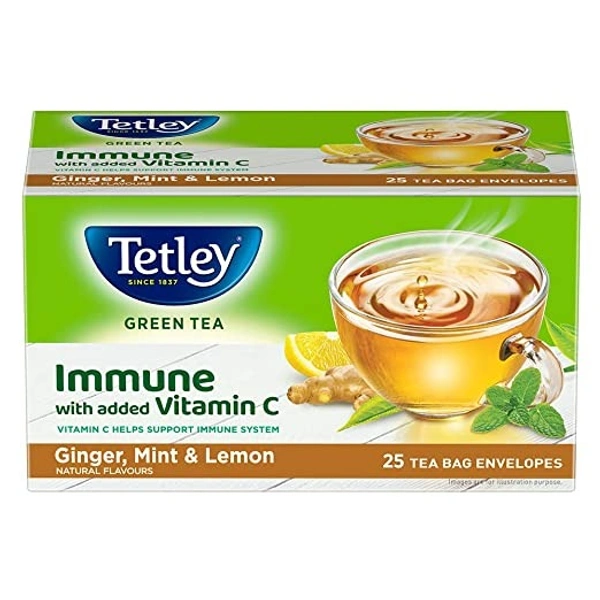 Tetley Ginger Mint Lemon Green Tea : 25 Tea-Bags - 25 BAGS