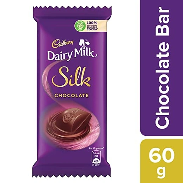 Cadbury Dairy Milk Silk Chocolate : 60 gms - 60 Gms