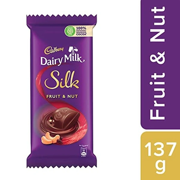 Cadbury Dairy Milk Silk Fruit & Nut Chocolate : 137 gms - 137 Gms
