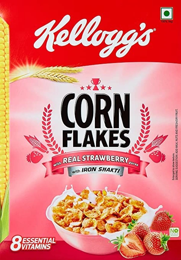 Kellogg's Cornflakes With Real Strawberry : 275 gms - 275 gms