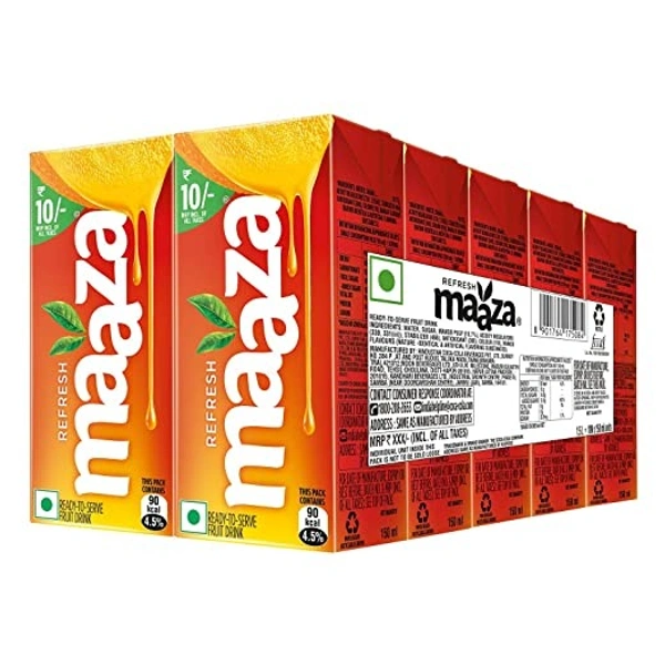 MAAZA Maaza Mango Drink : 10x150 ml - 10X150 ML