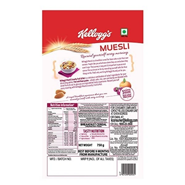 Kellogg's Muesli Fruit And Nut : 750 gms - 750 GMS