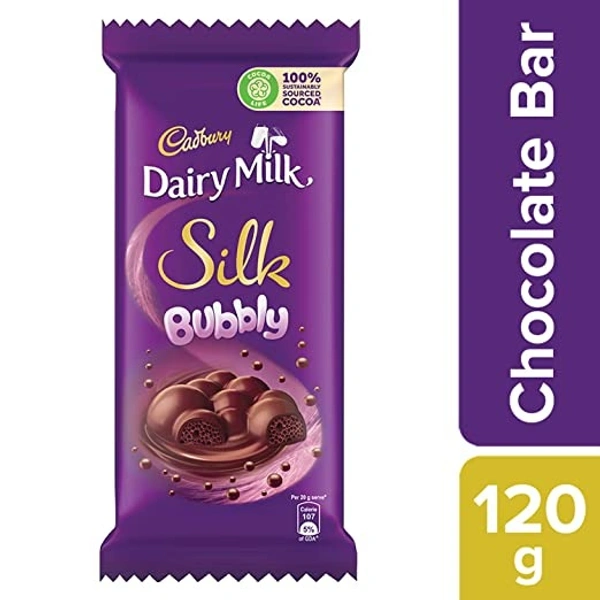Cadbury Dairy Milk Silk Bubbly Chocolate : 120 gms - 120 Gms