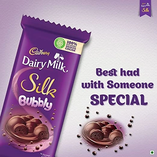 Cadbury Dairy Milk Silk Bubbly Chocolate : 120 gms - 120 Gms