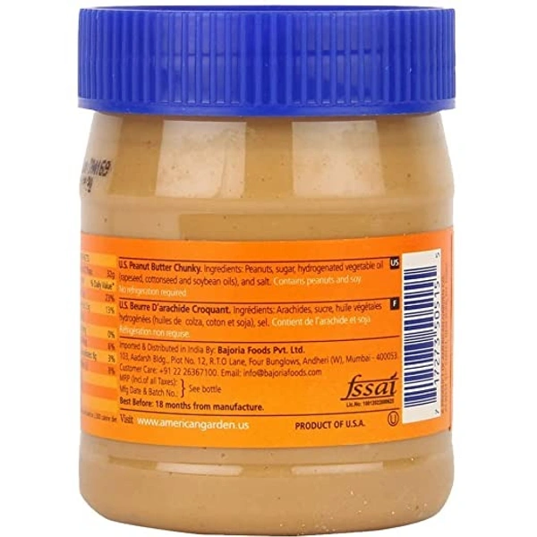 American Garden Peanut Butter Chunky : 340 gms - 340 Gms