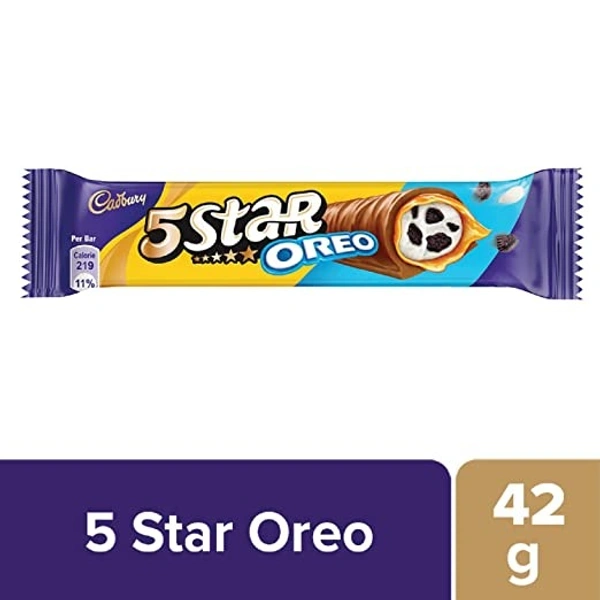 Cadbury 5 Star Oreo Chocolate : 42 gms - 42 Gms
