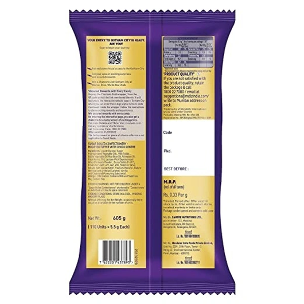 Cadbury Choclairs Gold Pouch : 605 gms - 605 Gms