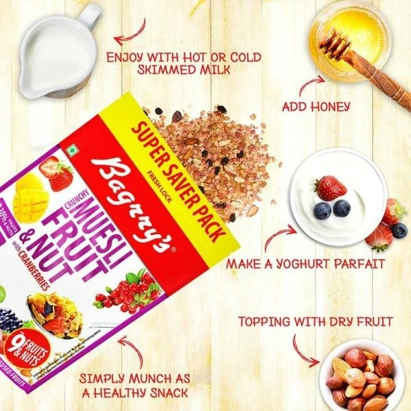 Bagrry's Fruit & Nut Muesli With Cranberries : 750 gms - 750 GMS