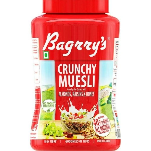 Bagrry's Crunchy Muesli with Almonds-Raisins-Honey : 1 kg - 1 KG